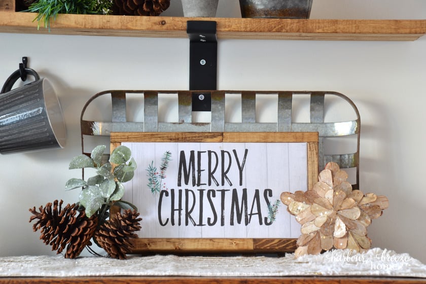 DIY Farmhouse Sign + Free Christmas Printables