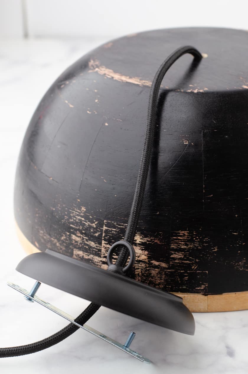 How to Make a DIY Kitchen Pendant Light out of a Bowl