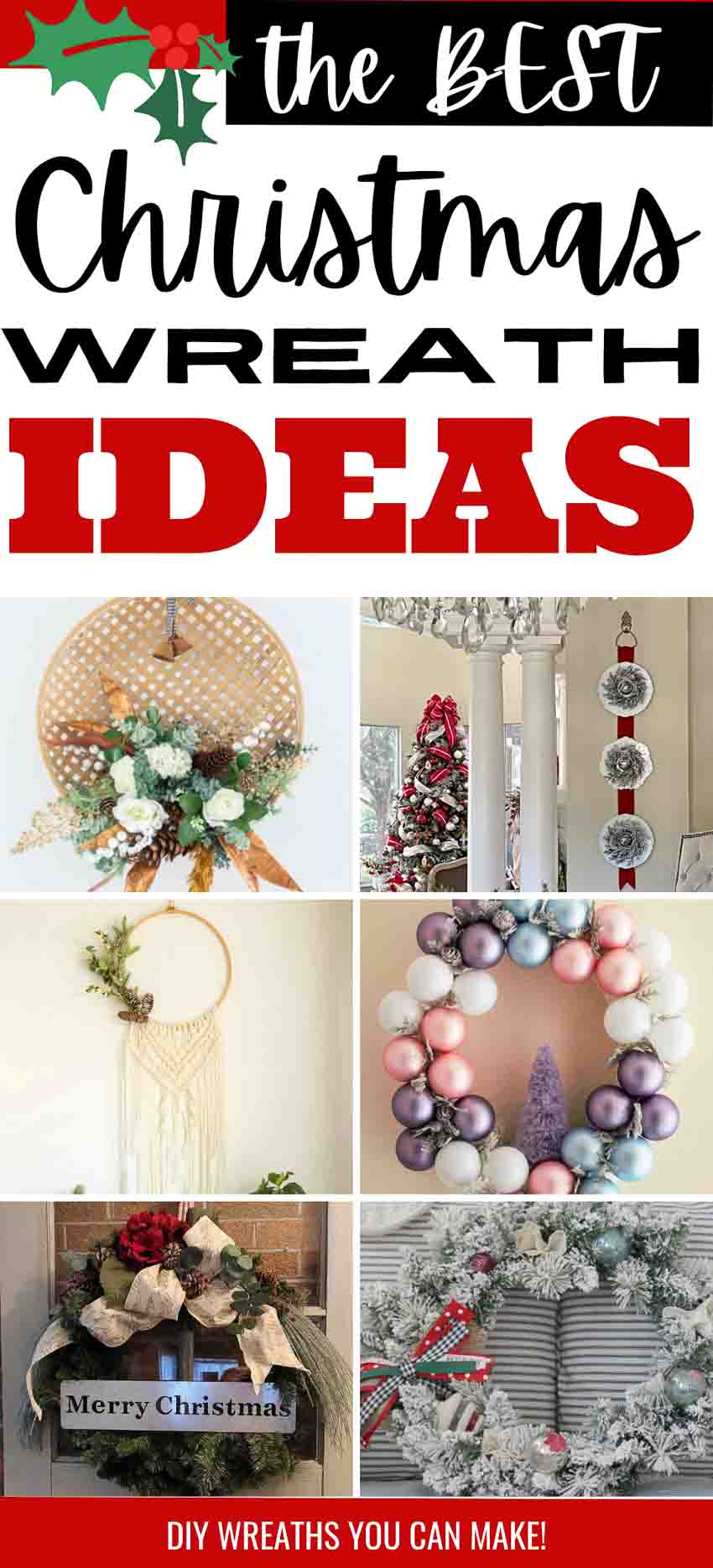 DIY Macrame Wall Hanging Wreath for Christmas