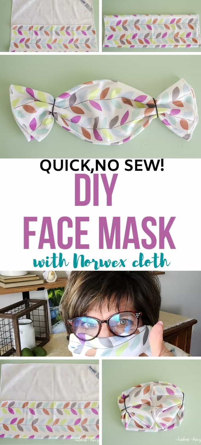 DIY No Sew Face Mask Using Norwex Cloth