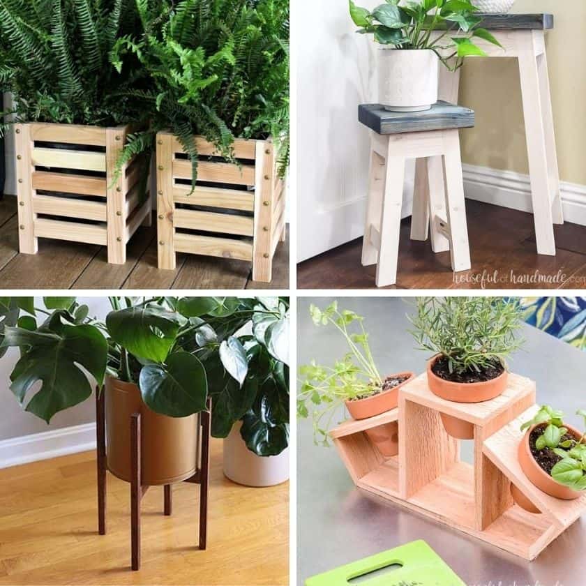 12 DIY Wood Planter Stand Ideas for Indoor Plants