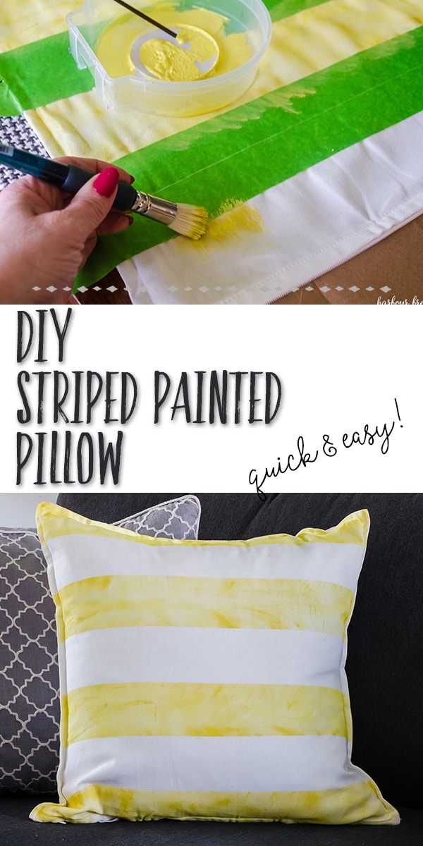 How To Make a DIY Striped Pillow Quick!