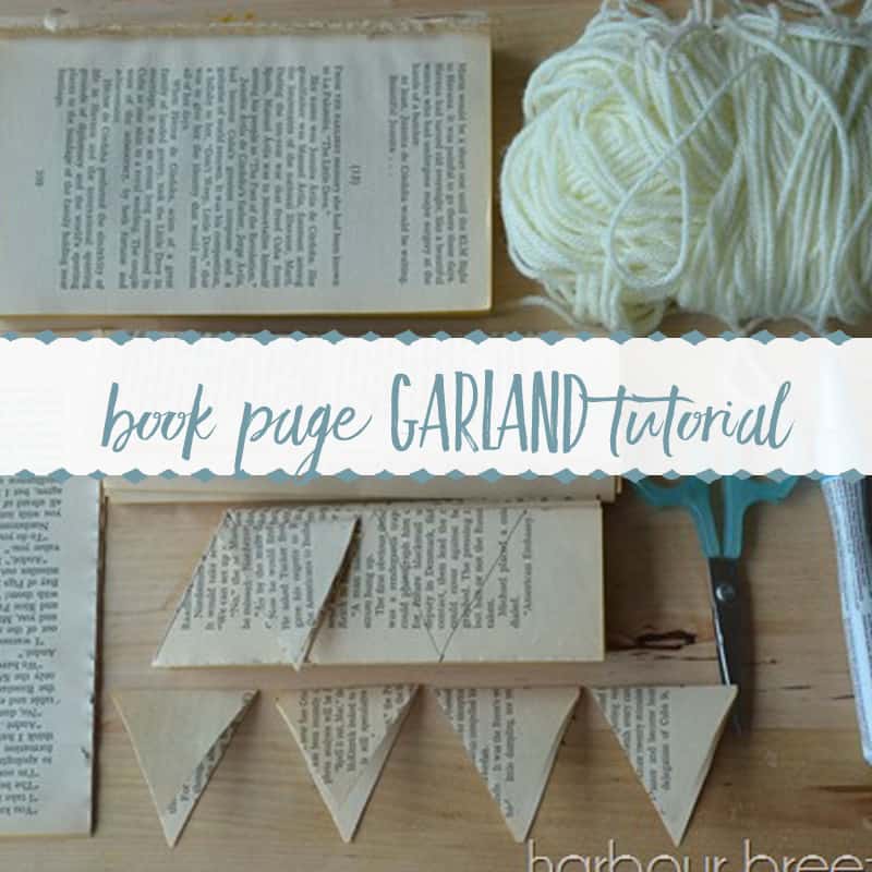 Simple Book Page Bunting Decoration