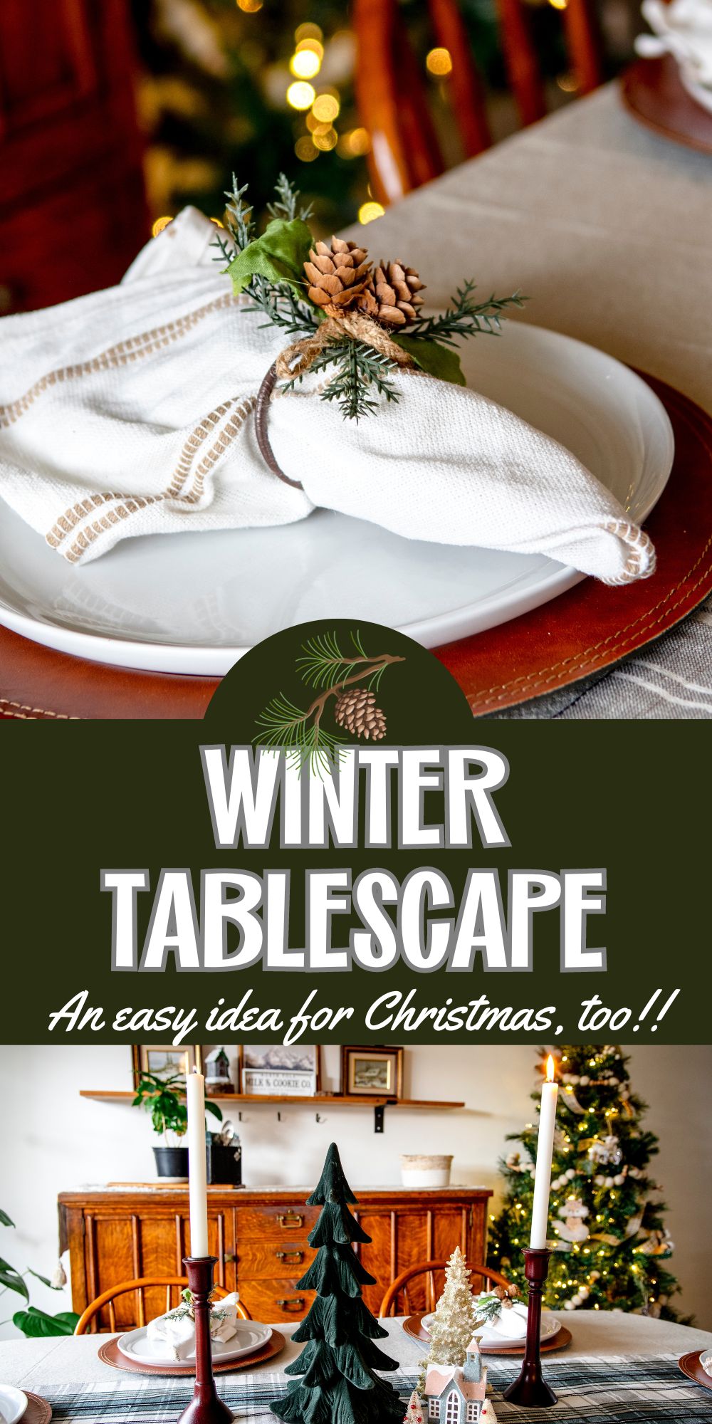 Easy Christmas Tablescape Idea