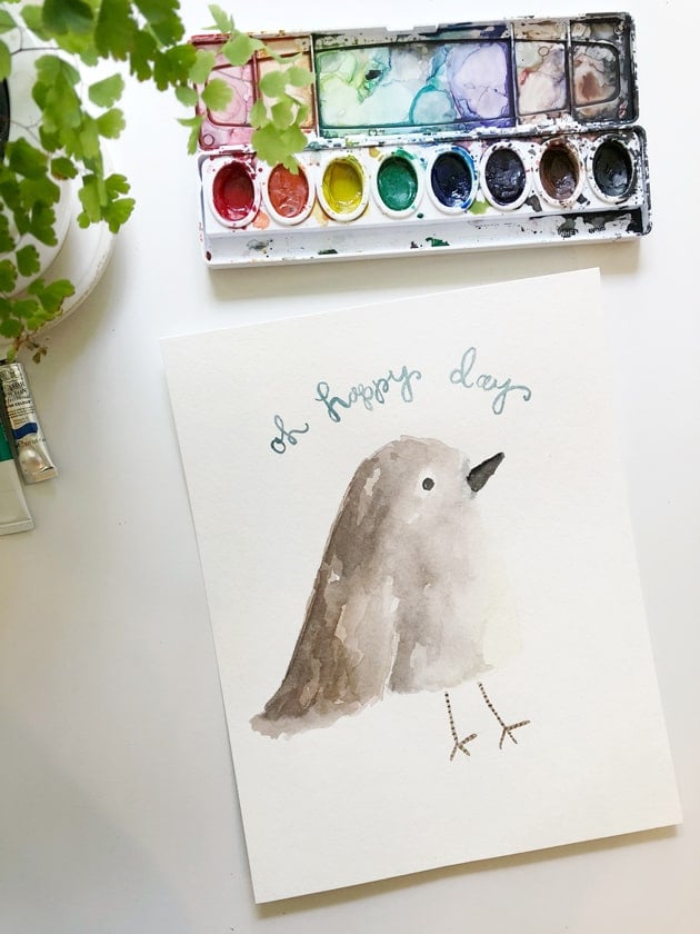 Image for Free printable watercolor coloring page | Jones Design Company