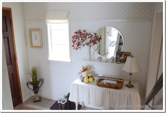 entryway wall after