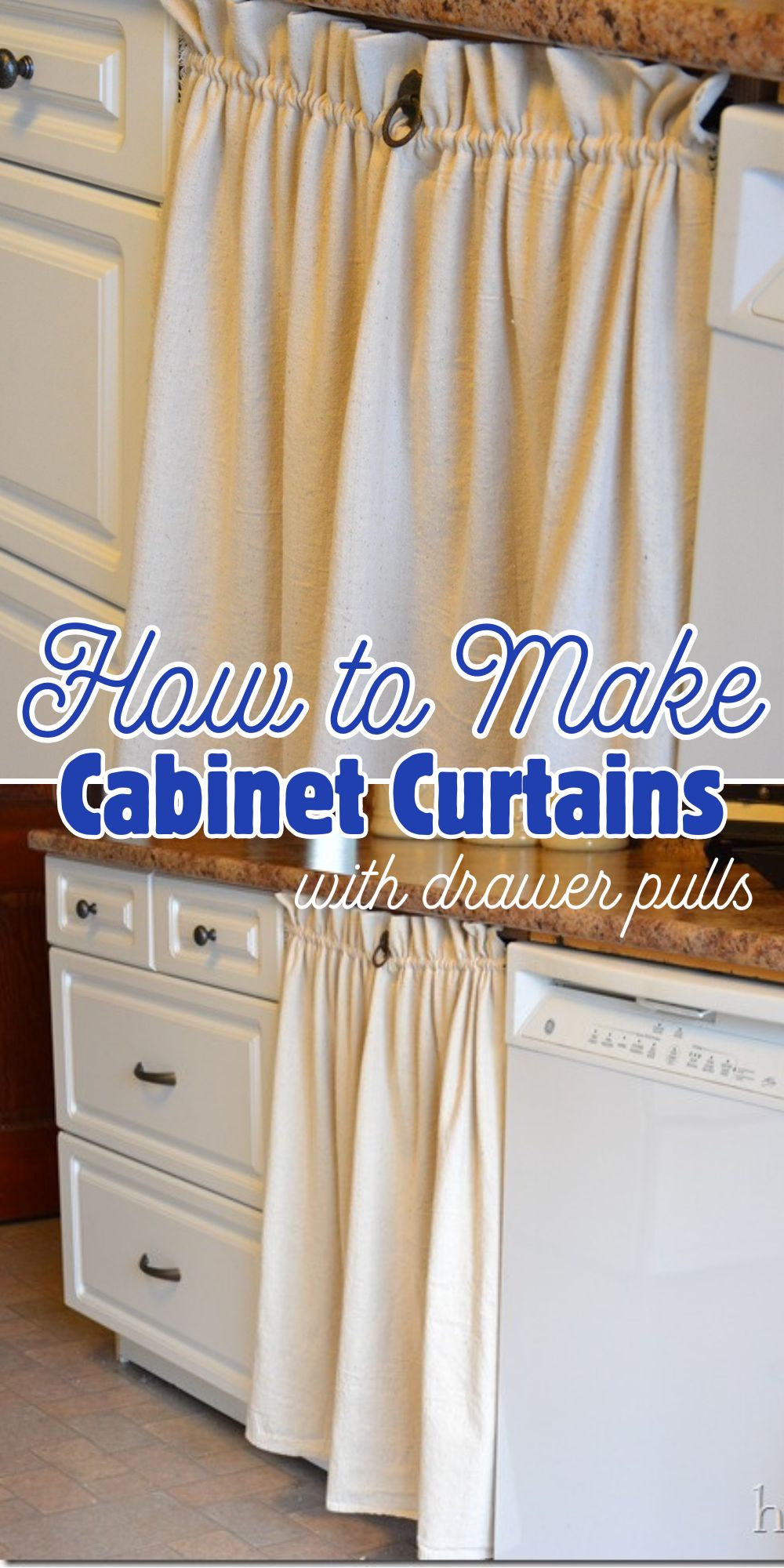 How to Sew Your Own Cabinet Curtains