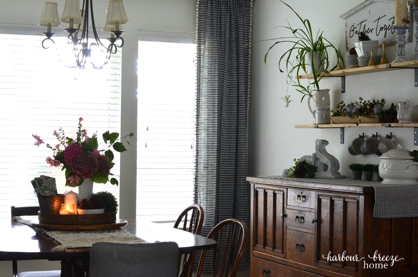 Farmhouse Dining Room with Fall Decor
