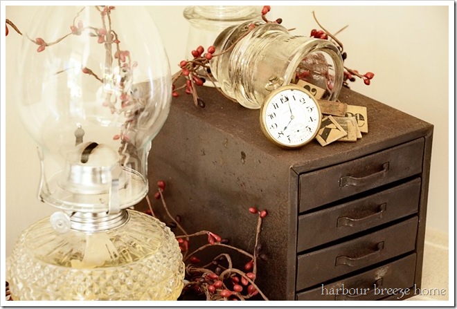 lamp and antique box