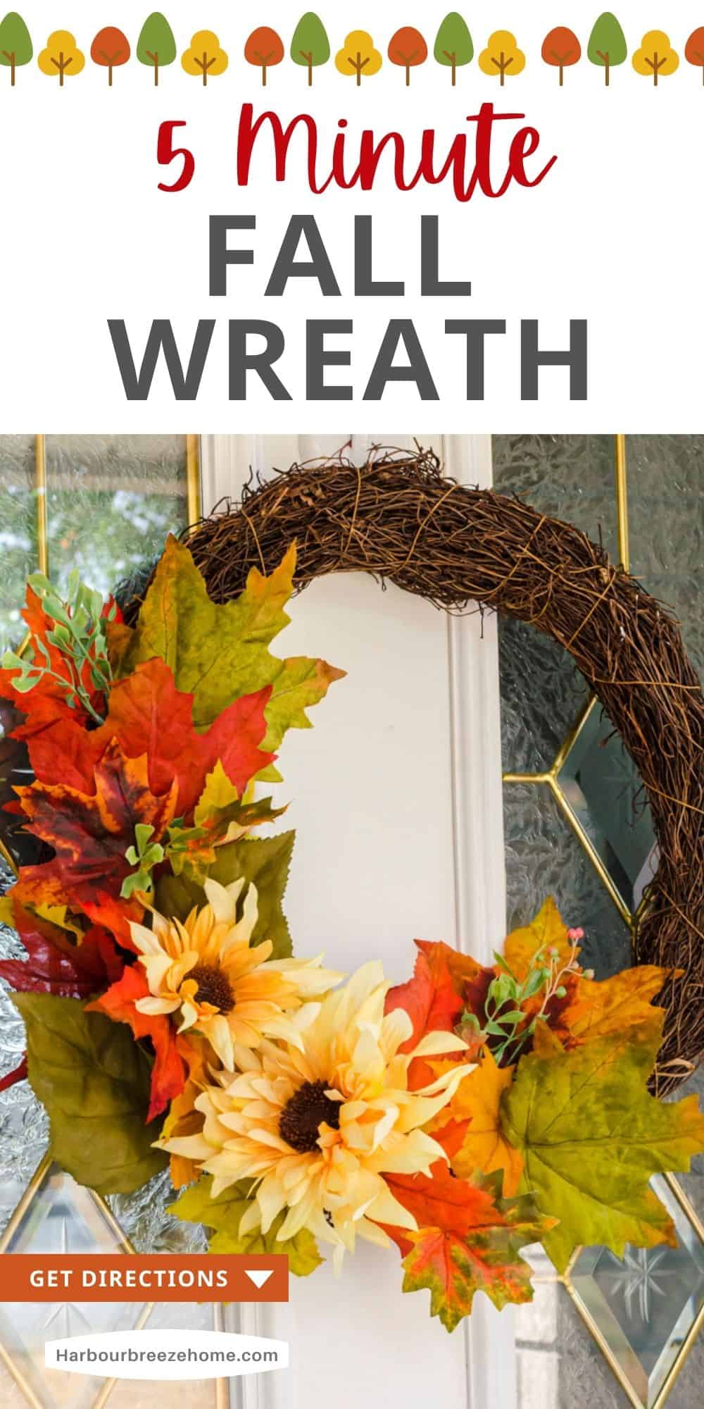 fall wreath on a front door