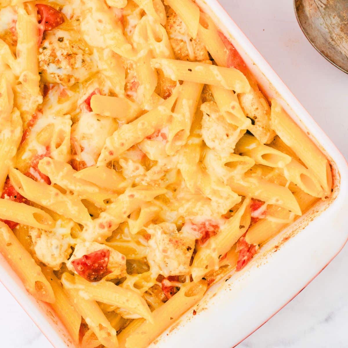 Baked Feta Chicken Pasta for Two