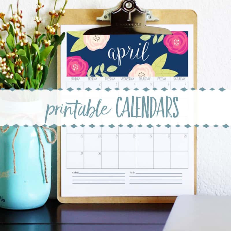 Free Printable Calendars to Print and Fill In