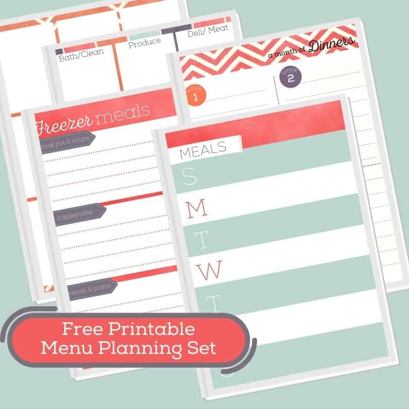 Easy Printable Meal Planner and Grocery List