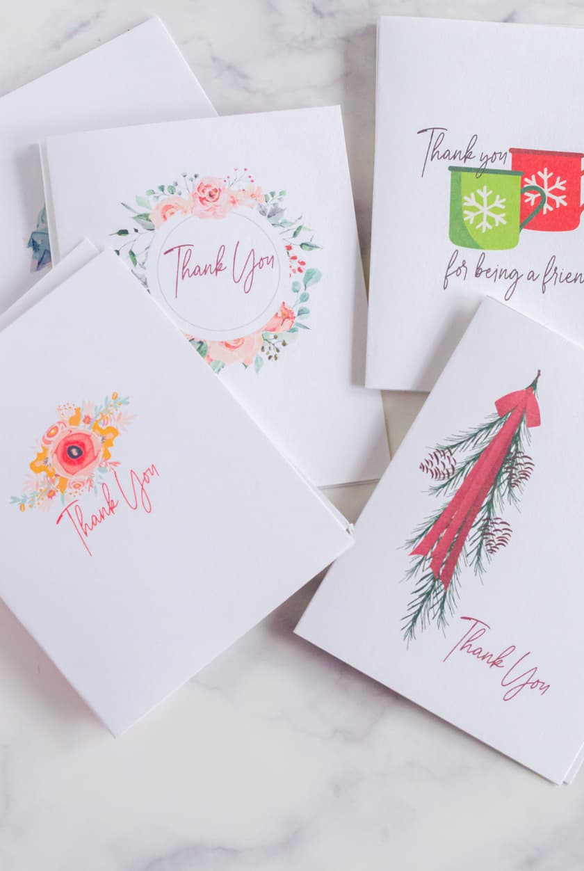 All occasion thank you notes in a stack