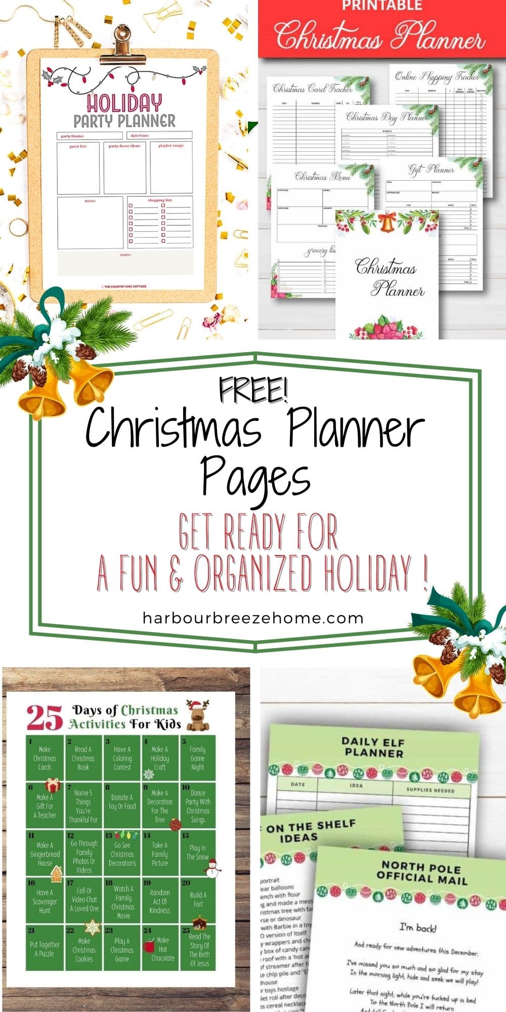 Free Printable Christmas Planner Pages - a Roundup of options in a collage