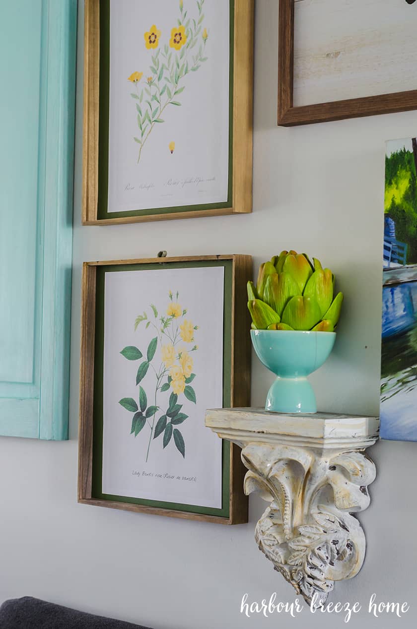 Spring Living Room Tour with Free Yellow Rose Printable Vintage Art