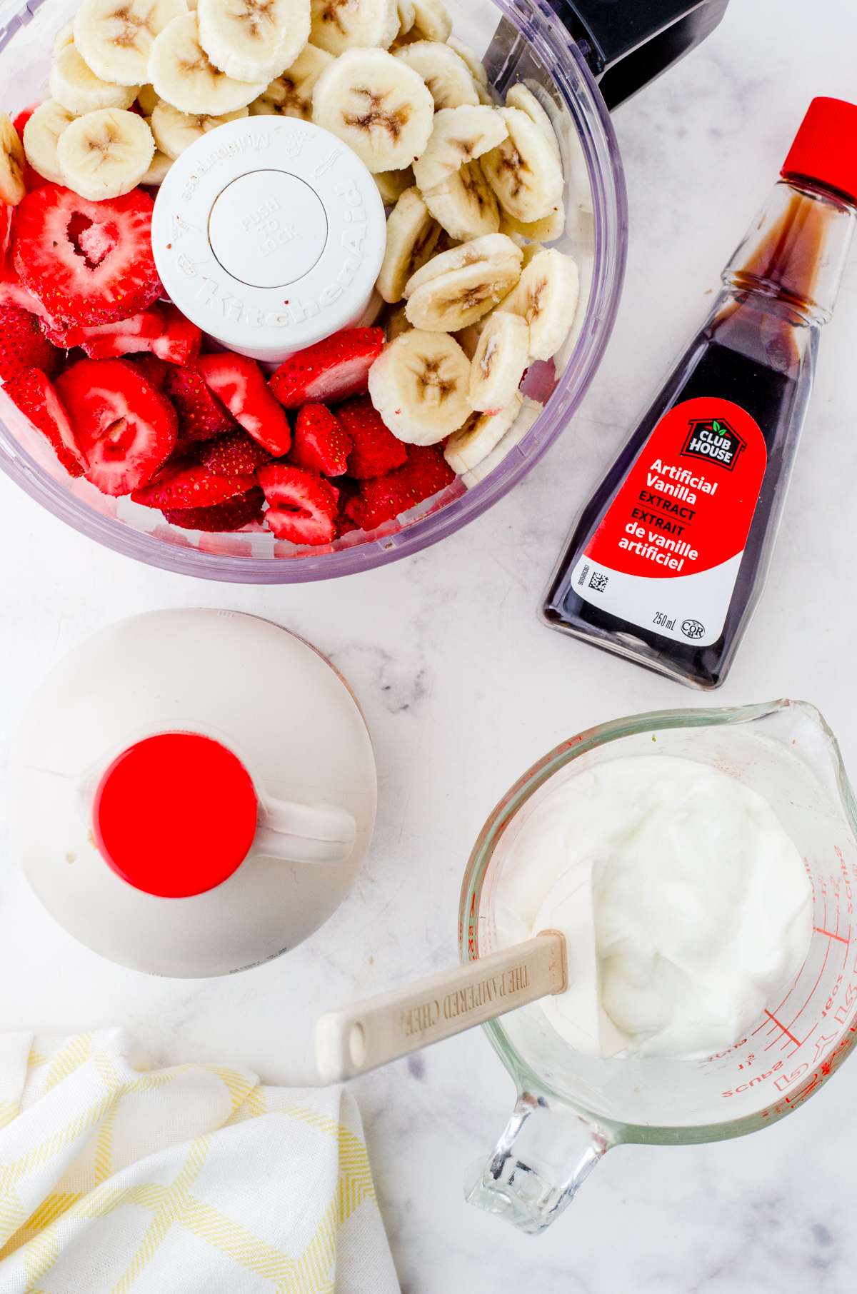 Homemade Strawberry Banana Frozen Yogurt Recipe (for Food Processor)