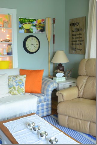 living room corner after