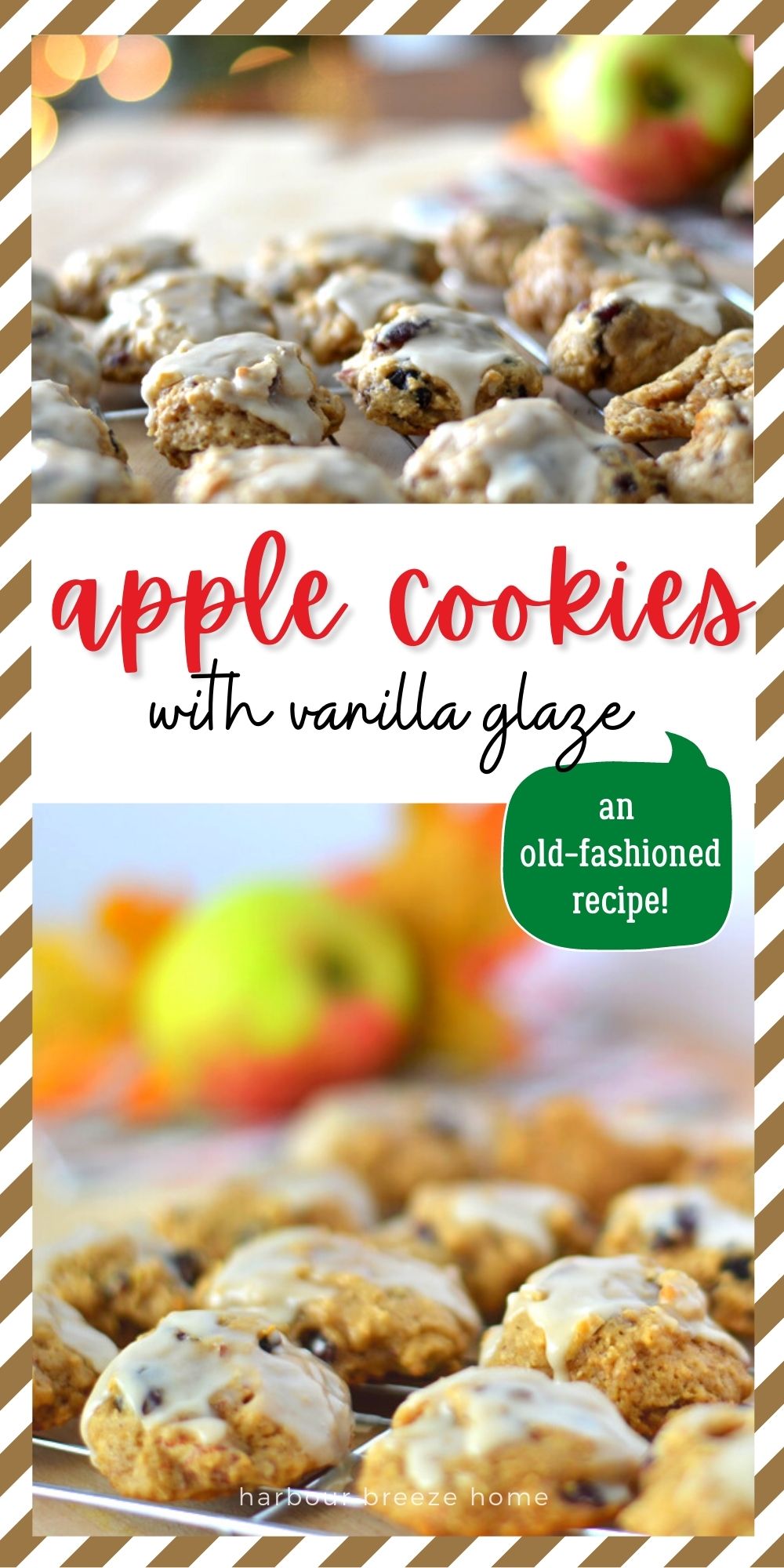 Glazed Fresh Apple Cookies