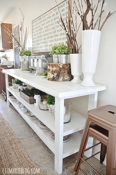 spring buffet styling