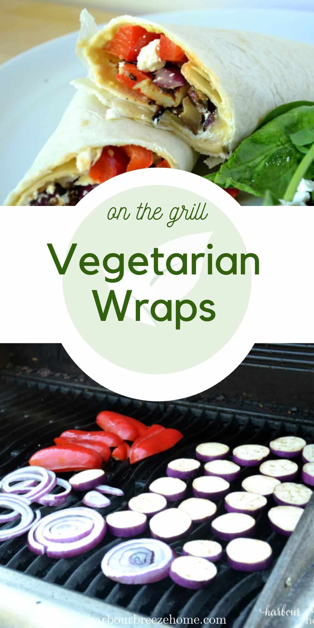 Vegetarian Wraps with Grilled Veggies & Hummus