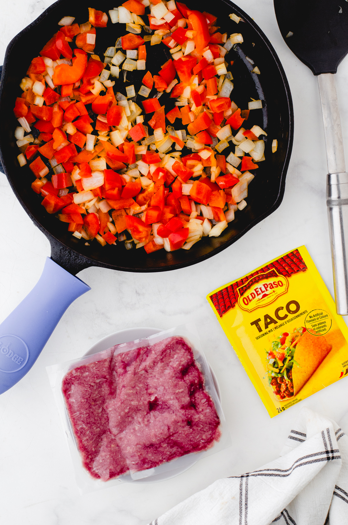 ingredients for ground beef taco meat