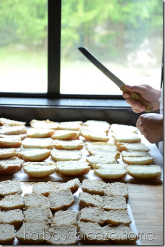 sliced buns for ham and cheese sliders