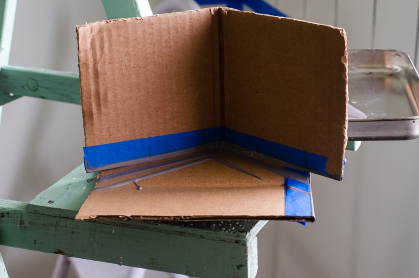 a cardboard stencil stamp
