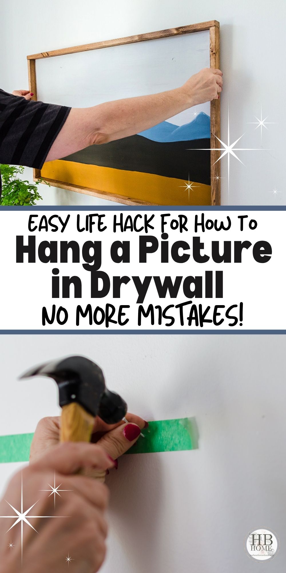 How to Hang a Picture on Drywall with 2 Hooks — The Easiest Method Ever!
