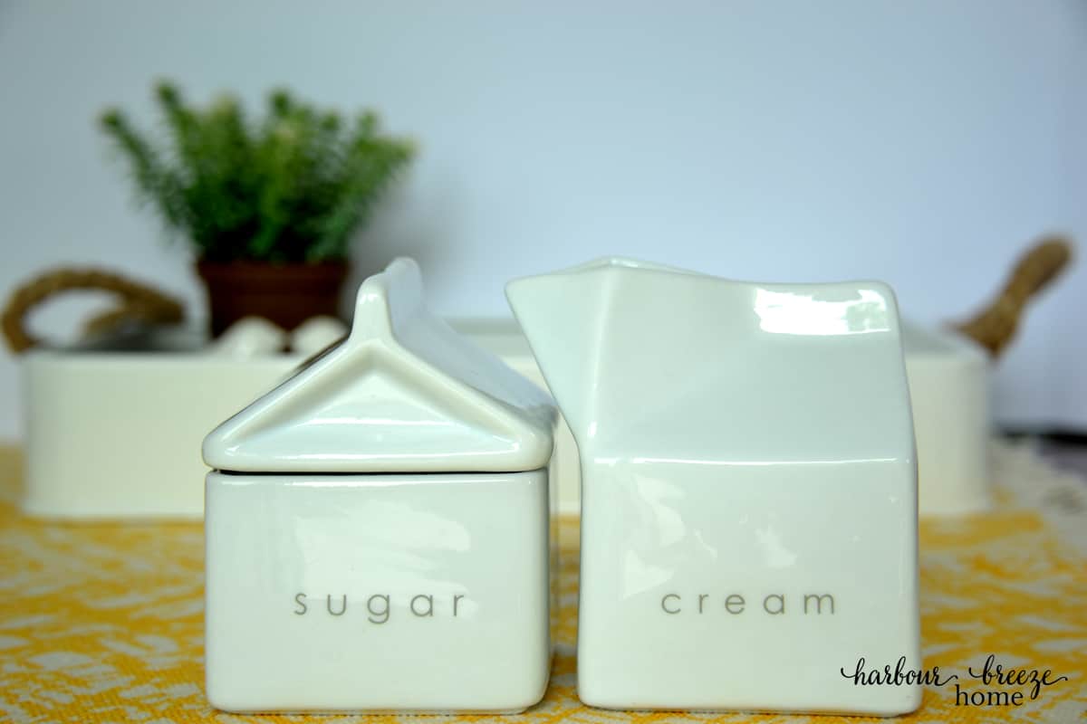 Advice for the new bride ~ A bridal shower devotional - picture of a cream and sugar set