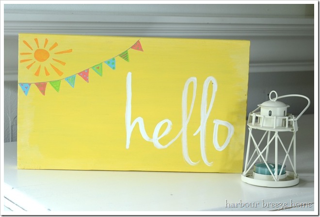 classic hello sign