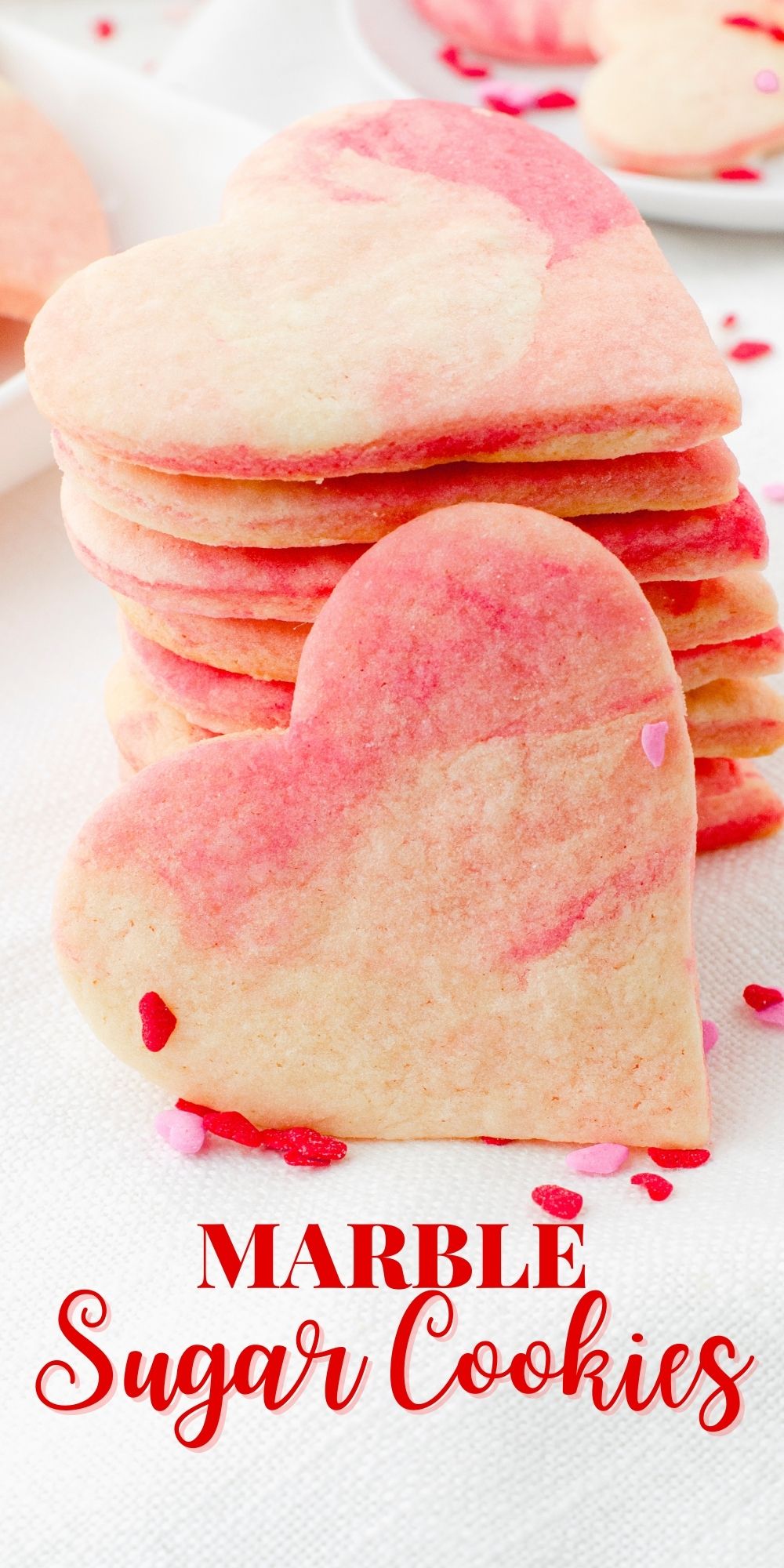 Pink Marble Heart Sugar Cookies Recipe