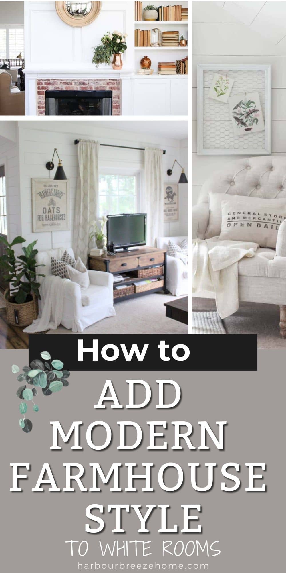 Six simple ways for how to add modern farmhouse style to a white room | Bildirimlerim