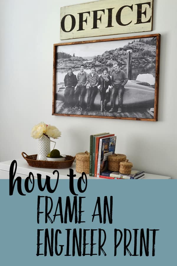 How to Frame An Engineer Print ~ A DIY Large Art Project