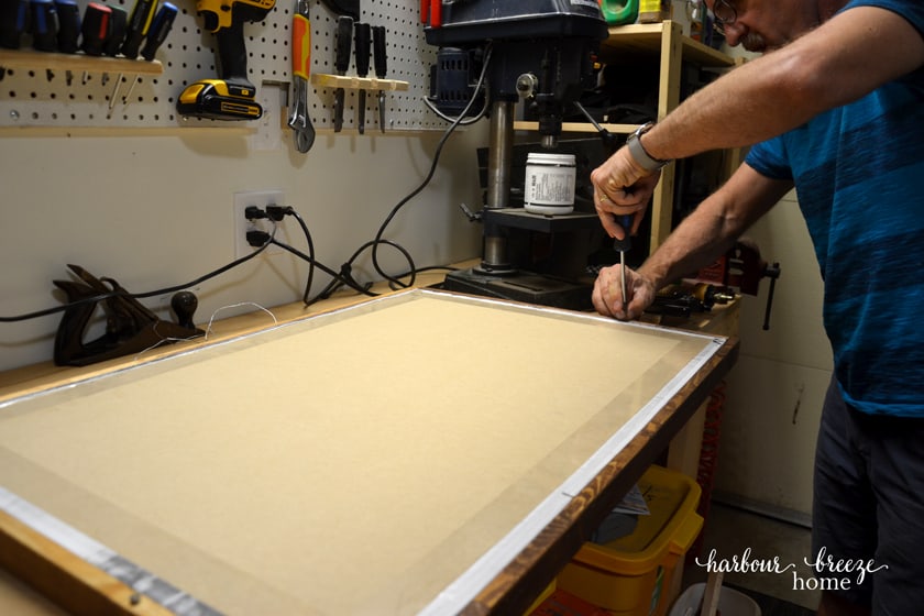 How to Frame An Engineer Print ~ A DIY Large Art Project