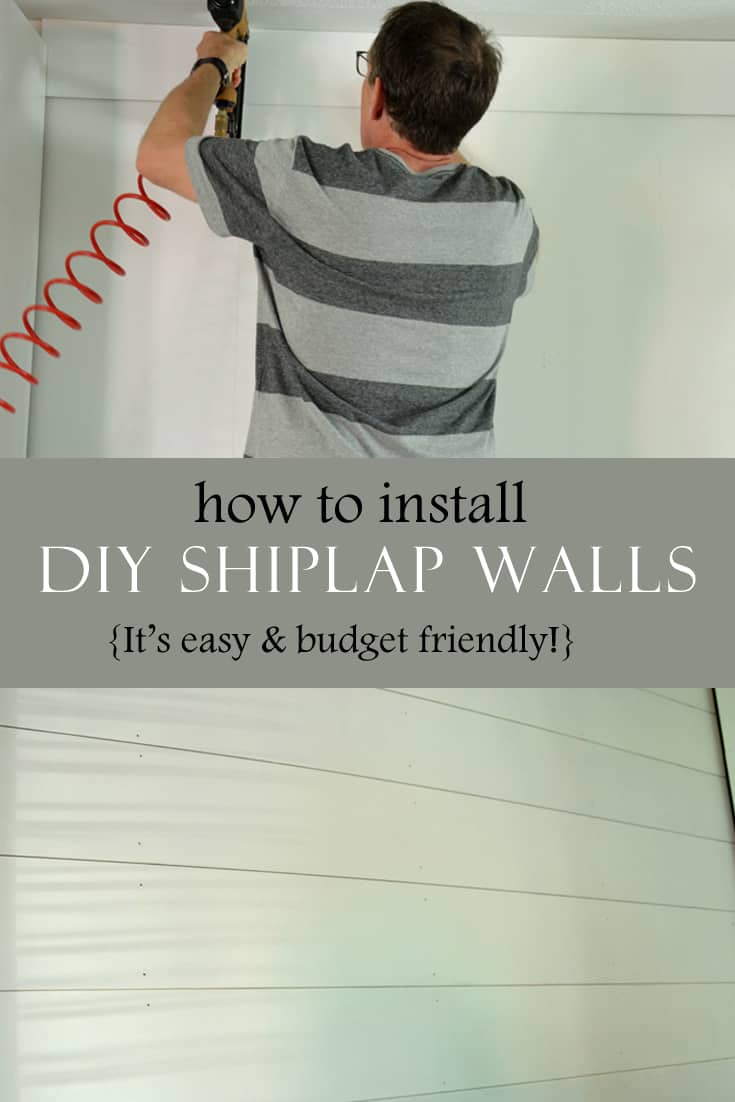 How to install DIY farmhouse shiplap walls