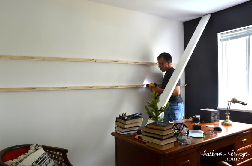how to hang a long floating shelf