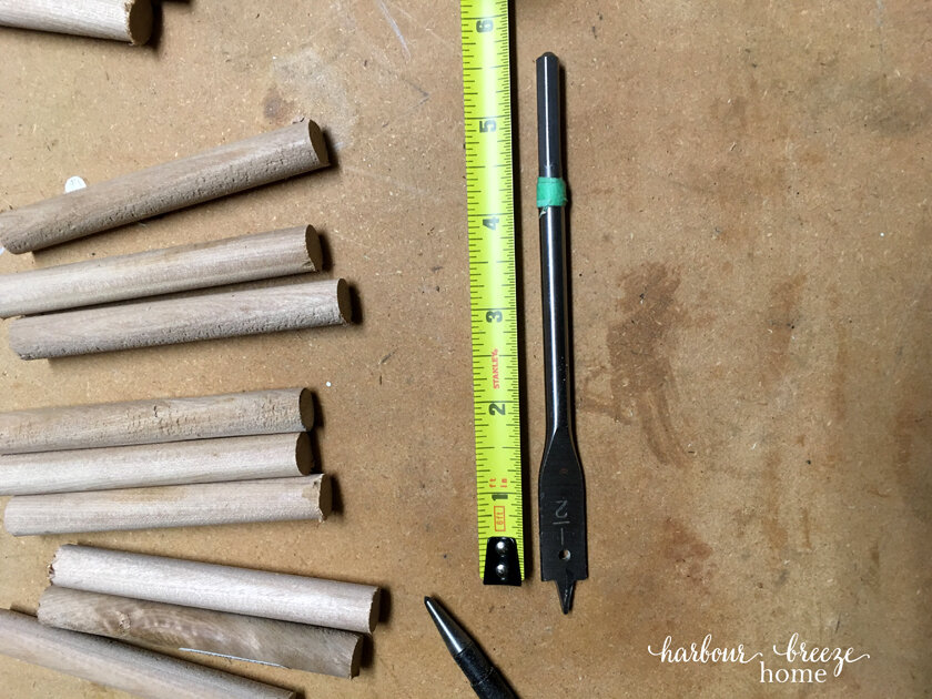 DIY Floating Wood Shelf with Dowels