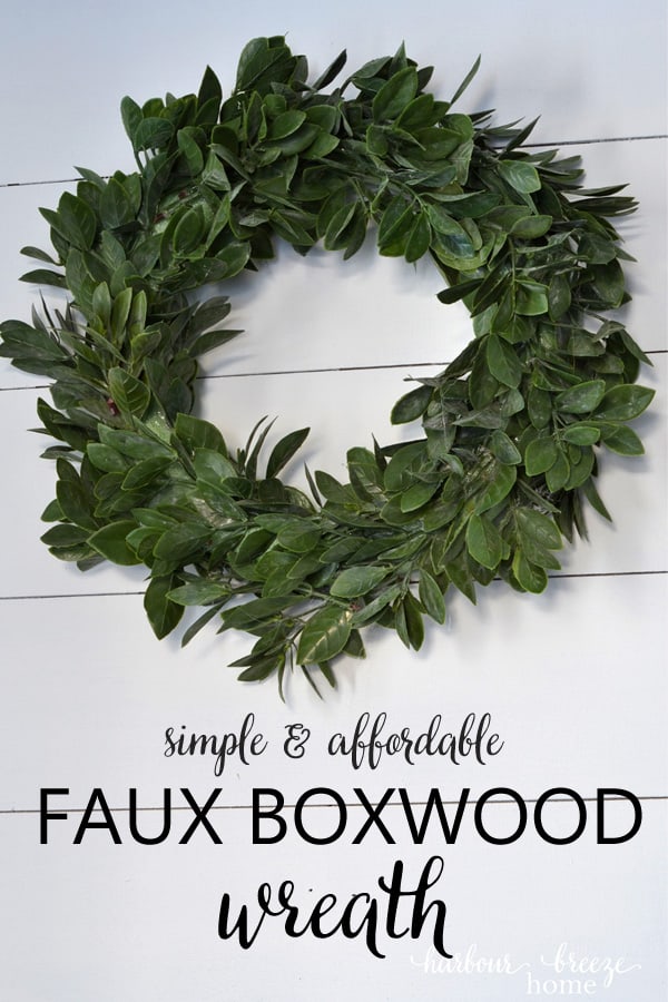 Small Boxwood Wreath Tutorial | Learn how to make a simple faux boxwood wreath.