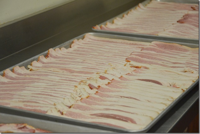 panned bacon