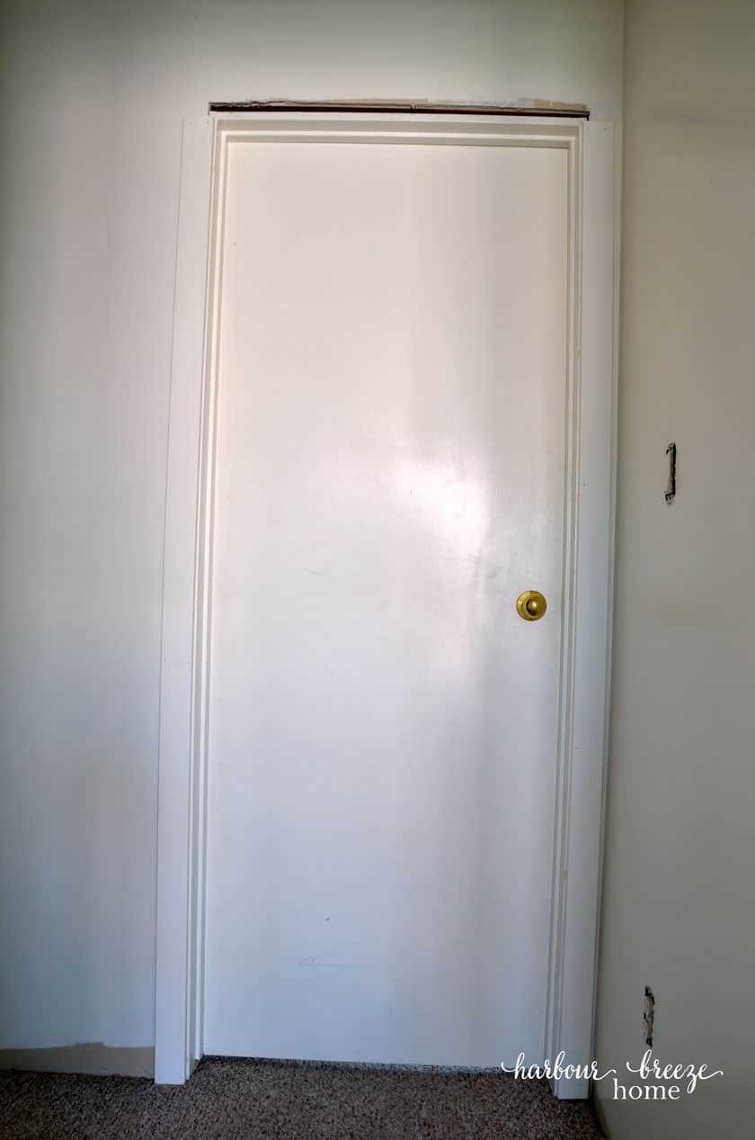 Door with both side trims attached