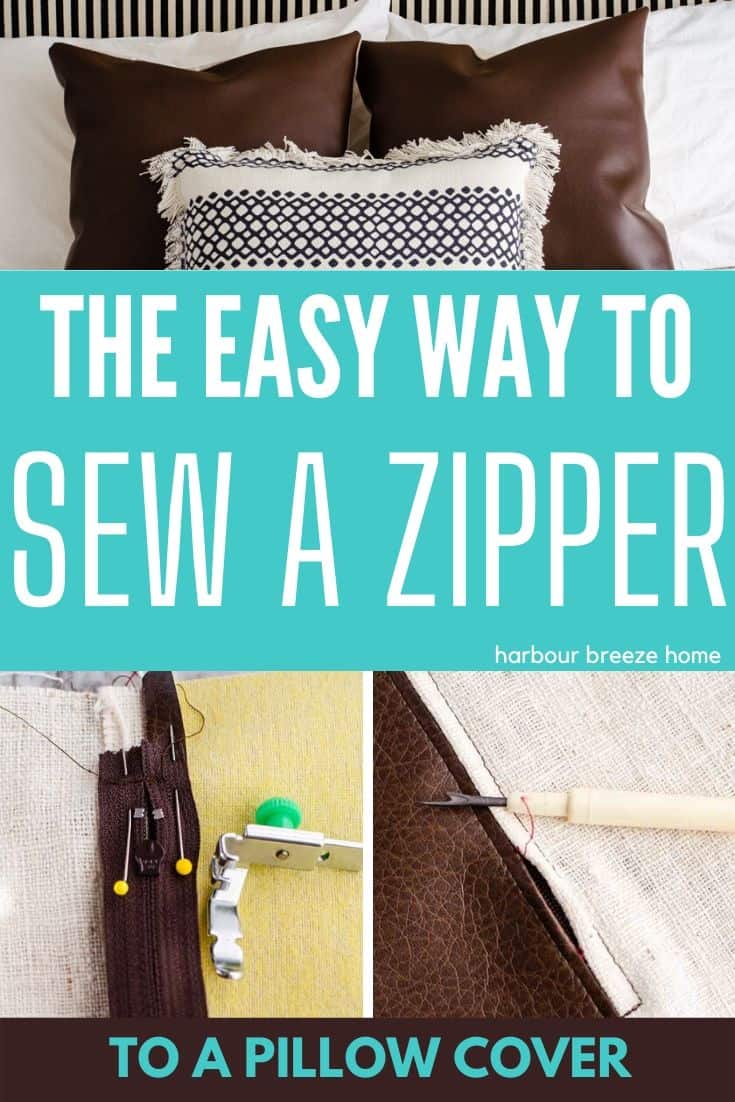 How to Make Faux Leather Pillow Covers with Zipper Closures