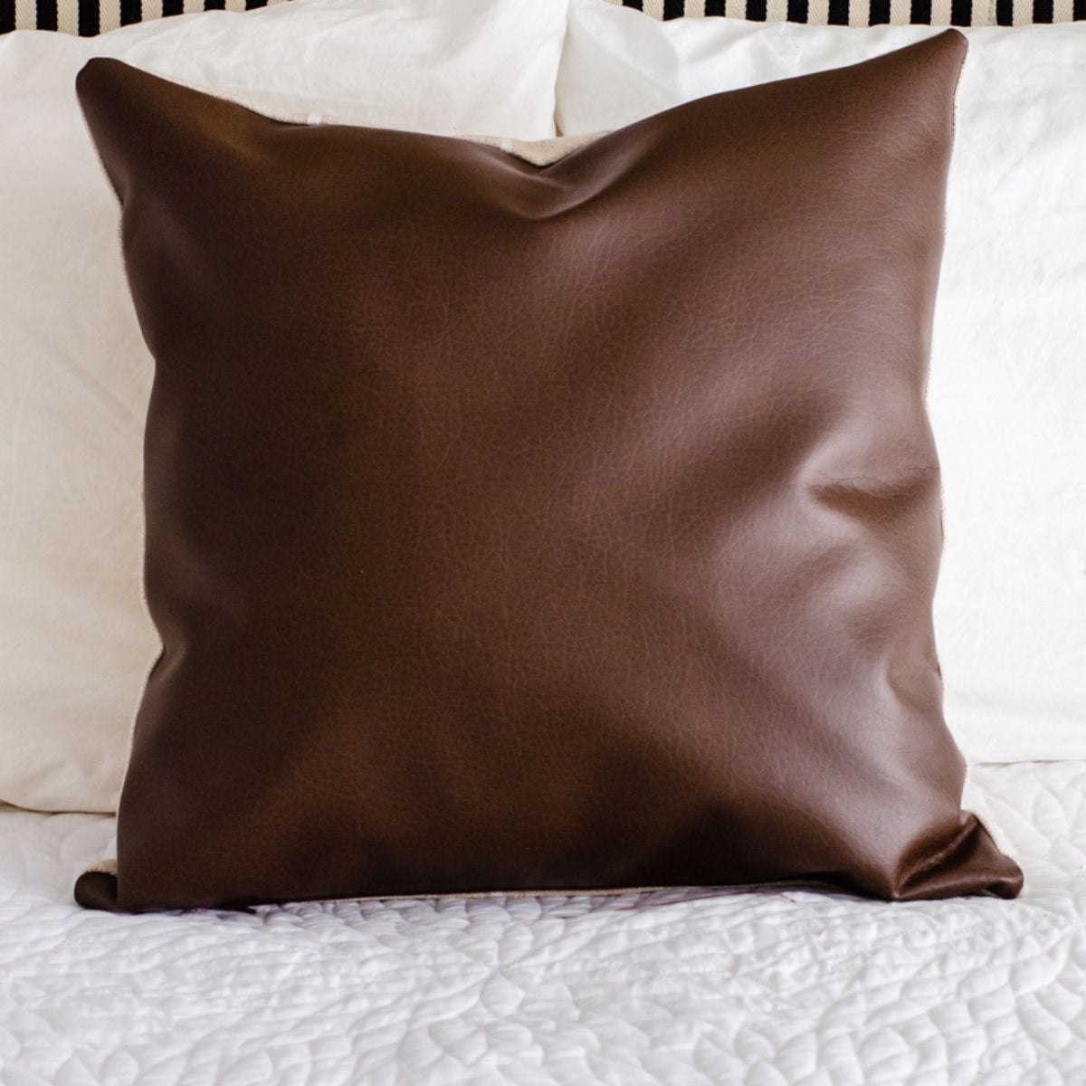 Crafting Faux Leather Pillow Covers with Zippers