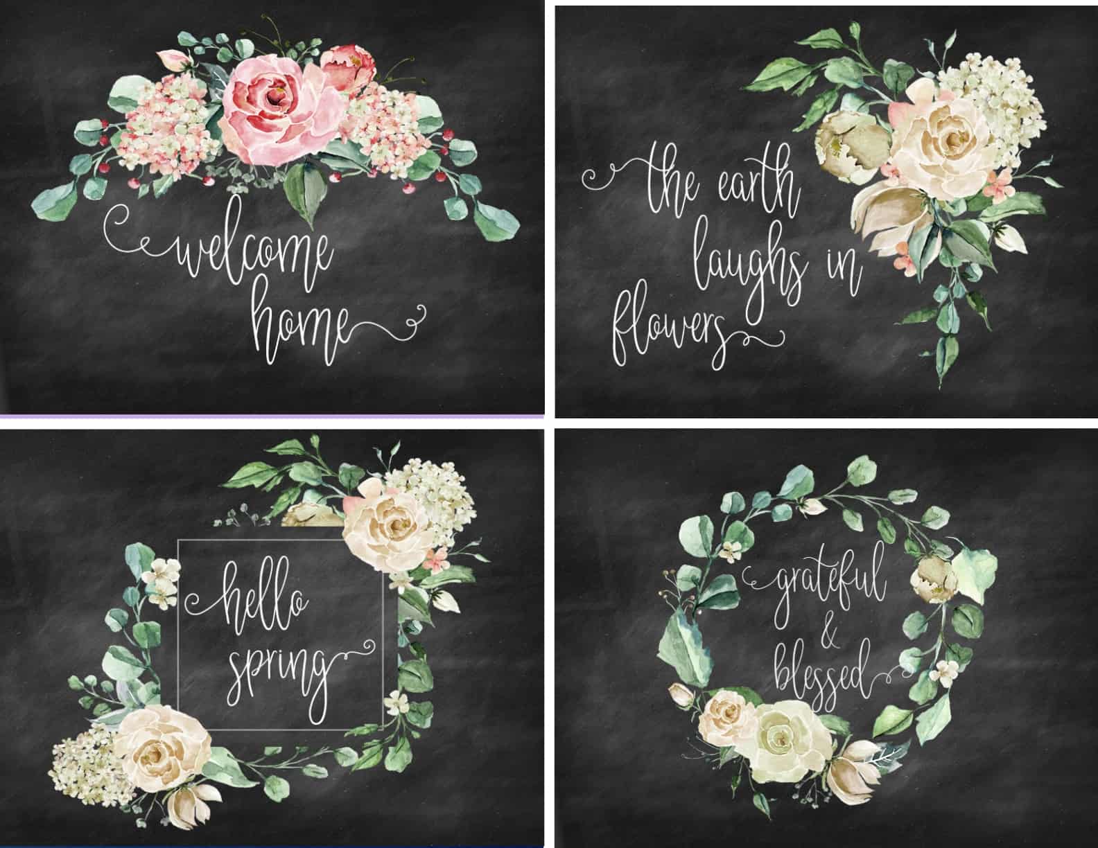 Free Chalkboard Printables for Spring