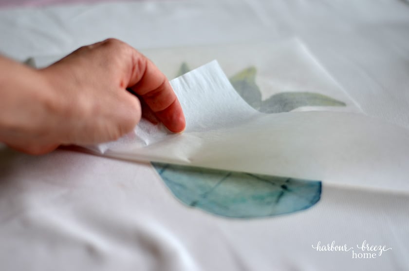 how to use Avery iron on transfers for Spring throw pillows