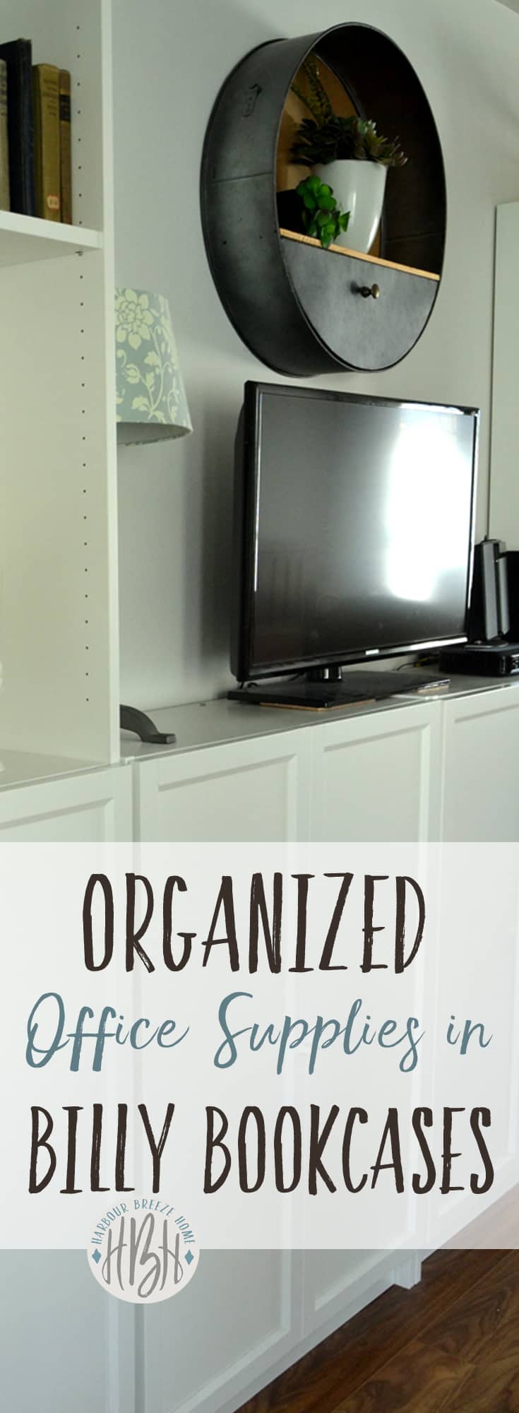 How to Organize Office Supplies in Ikea's Billy Bookcases