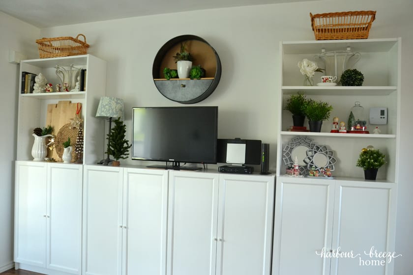 How to organize office supplies in Ikea's Billy Bookcases