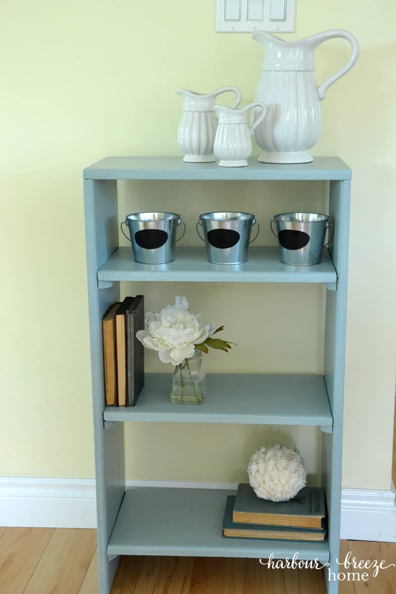 how to chalk paint a bookcase with video tutorial
