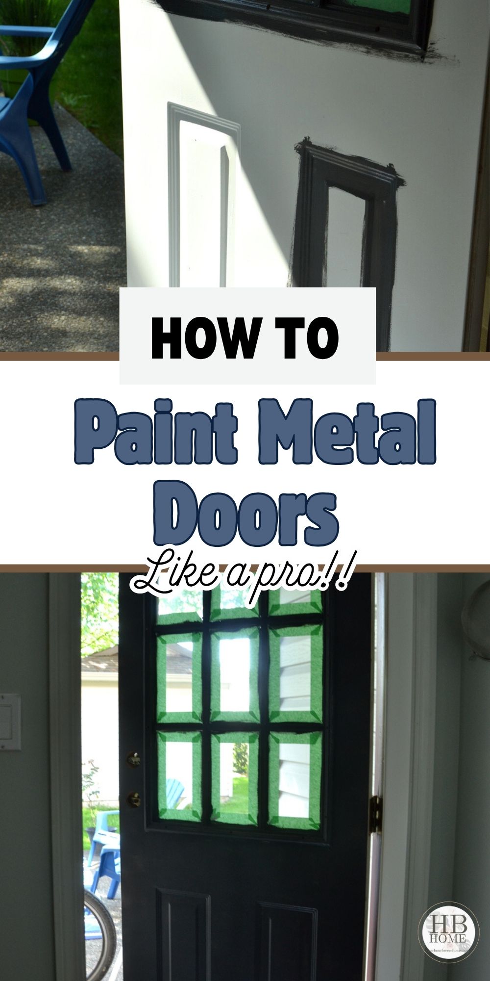 How to Paint Metal Doors with Plastic Trim