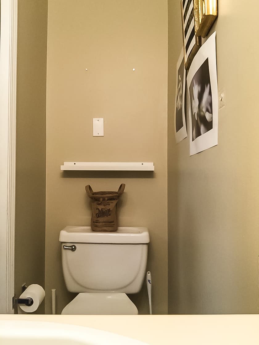 The Powder Room Makeover Begins & How to Patch Vinyl Sheet Flooring